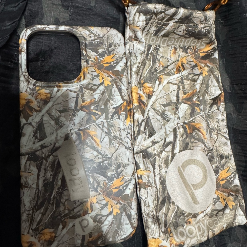 Loopy Case Forest Camouflage Phone Case with Pouch